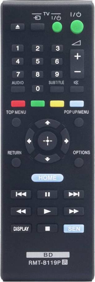 Blu ray recorder RMT-B119P Remote Control Blu-Ray Recorder Disc