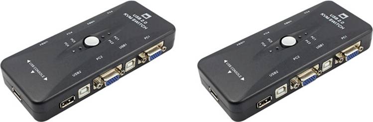 Tauoh USB 2.0 KVM Switch Box Keyboard Monitor