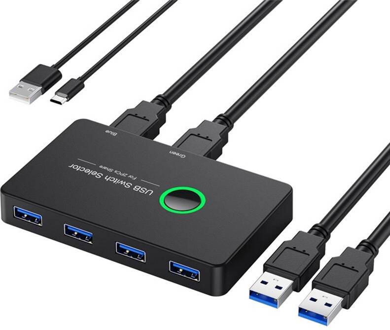 Exogio USB KVM Switch 3.0 Keyboard Mouse Printer