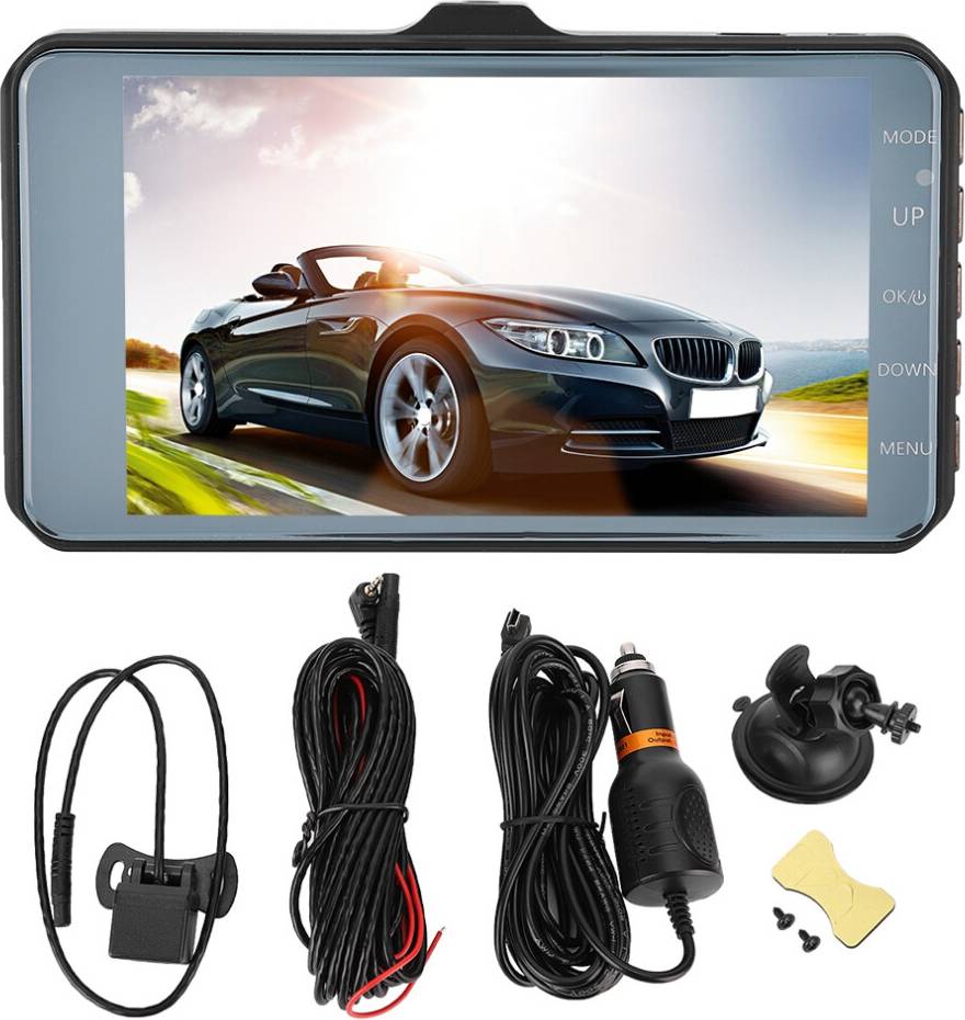 Front and rear dashcam Car Dashcam Front Rear 4 Inch Touchscreen