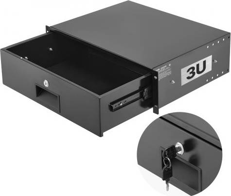 VEVOR 3U Rack Mount Drawer 50 Lbs Max Load Bearing