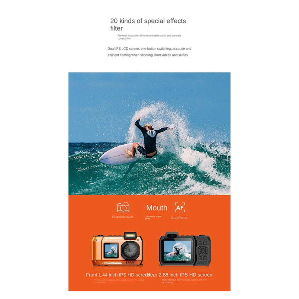 Typecat Waterproof Camera D50 Dual Screen