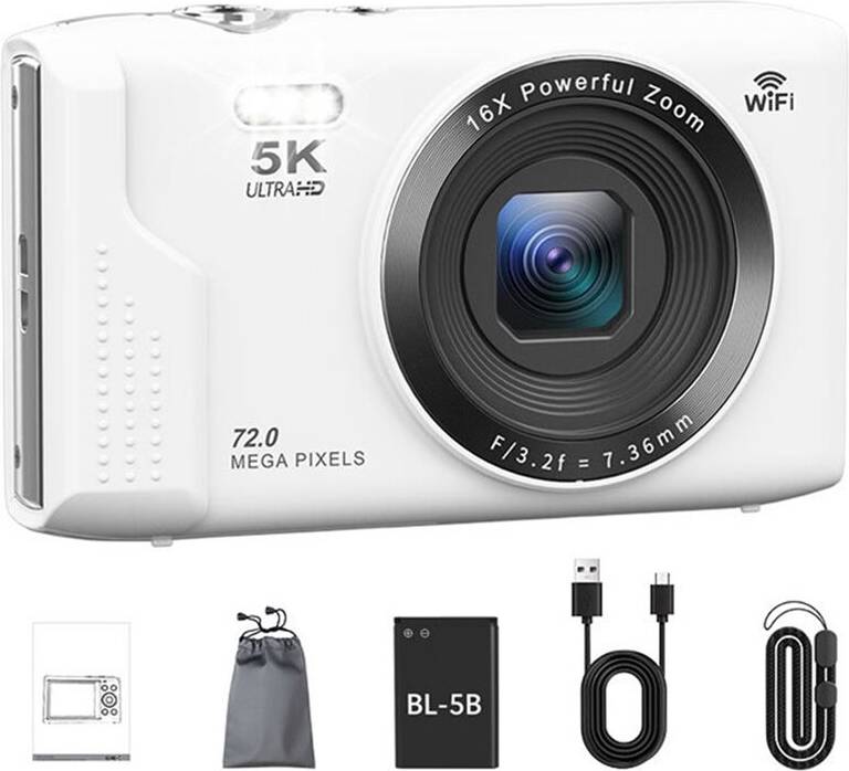 Digital Camera 5K 72 Megapixel 2.8 Screen