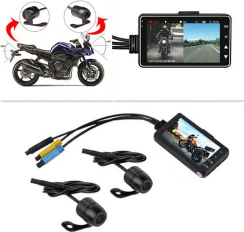 Video recorder 3 Inch Lcd Dual Camera Motorcycle Dvr Video Recorder