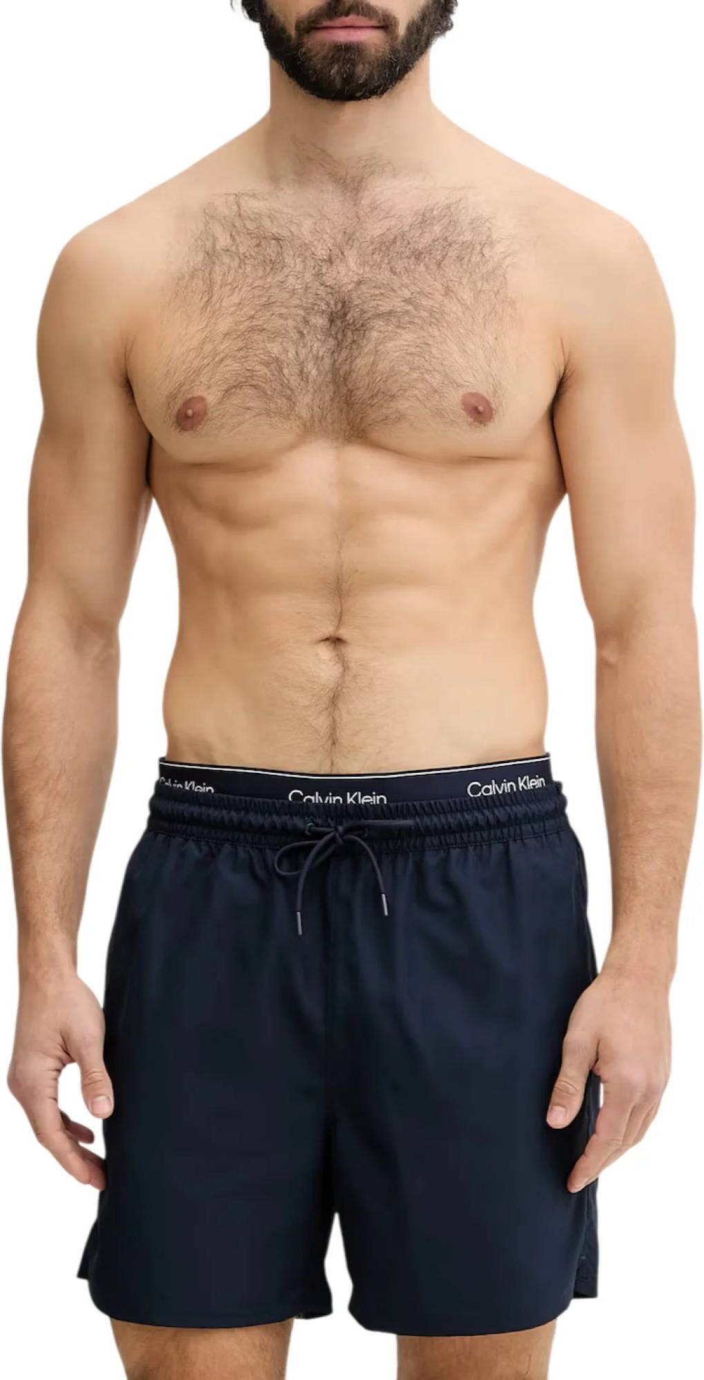 Calvin Klein Medium Drawstring Swim Shorts - Blue