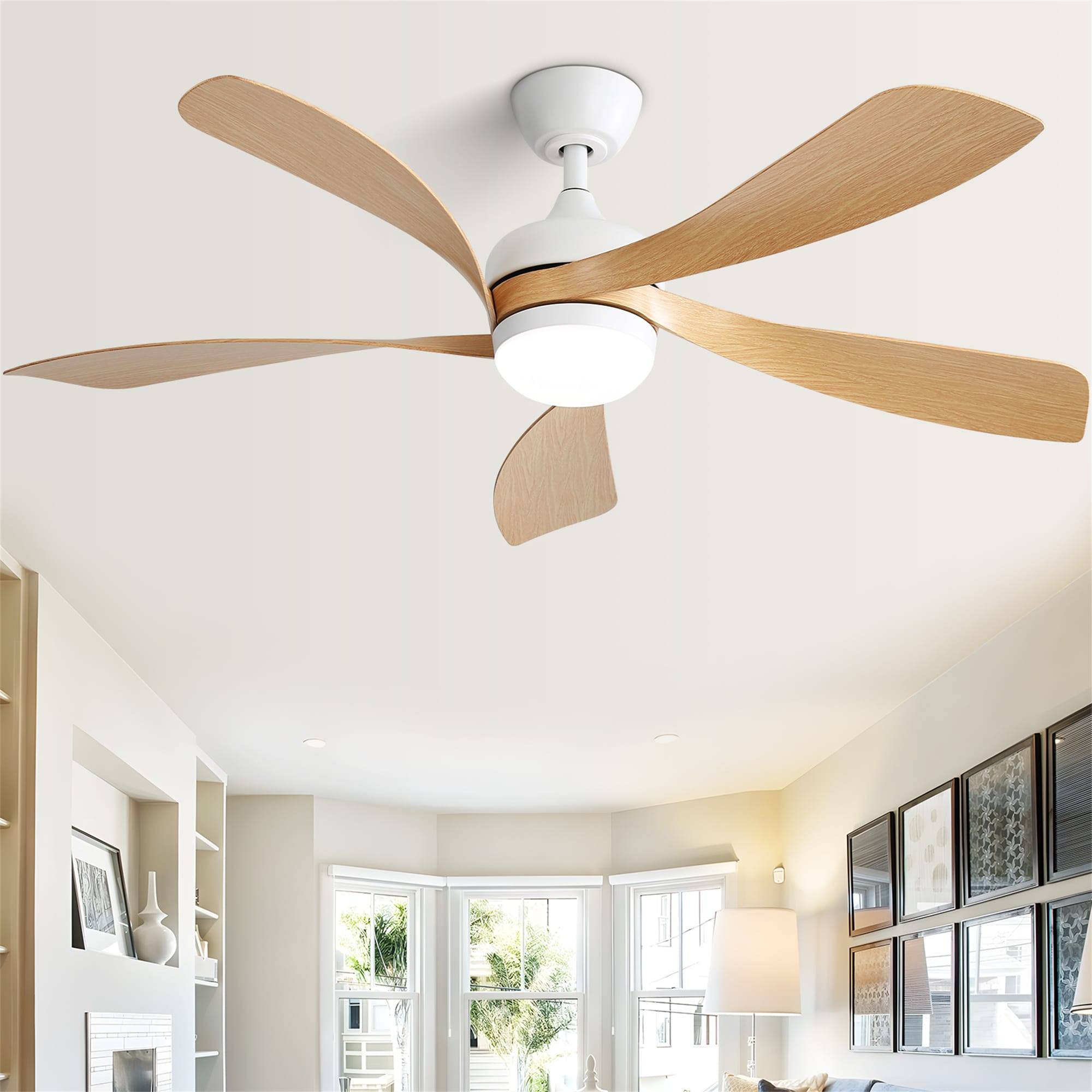 Modern ceiling fans Baboom 52 Inch Modern Ceiling Fan With Light
