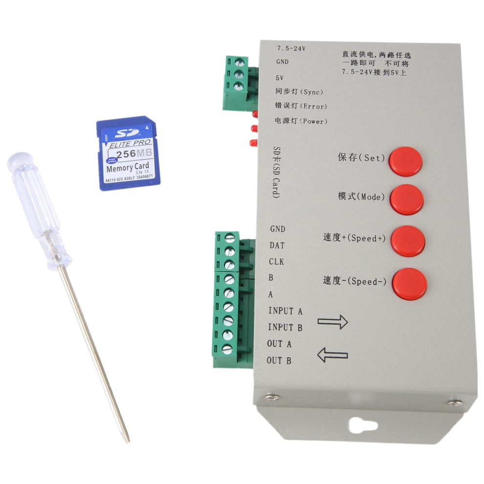 Led rgb controller RGB LED Controller T1000S SD Card Remote Control for Lighting