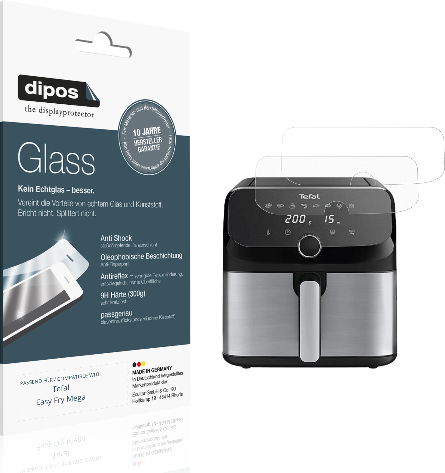 Dipos Screen Protector For Tefal Easy Fry Mega Matte