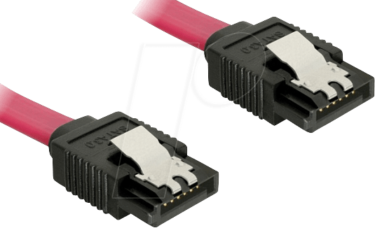 DeLock SATA 3 Kabel 0.3 m Rood