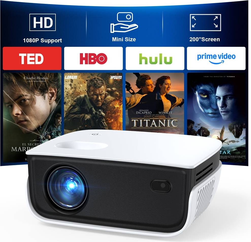 1080P Mini Projector Bluetooth Outdoor