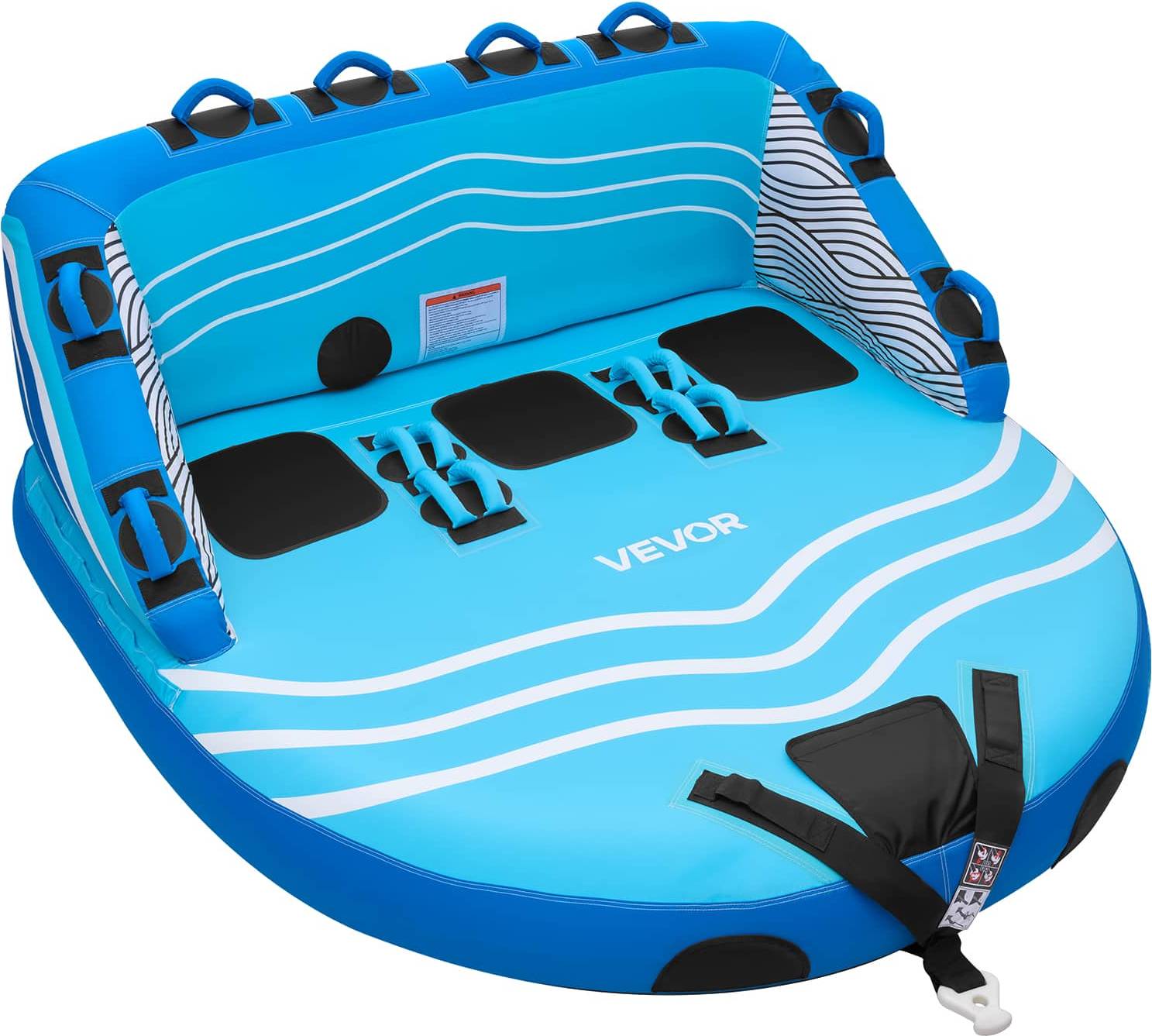 Inflatable boat VEVOR 3-Rider Inflatable Towable Tube 510 lbs