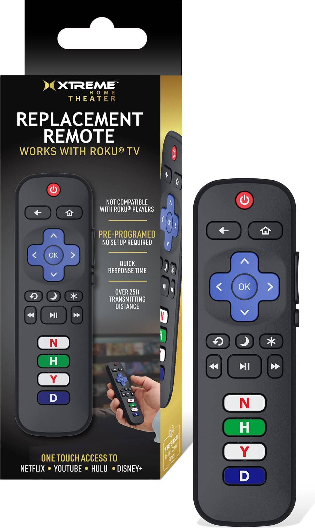Xtreme Roku TV Replacement Remote Control