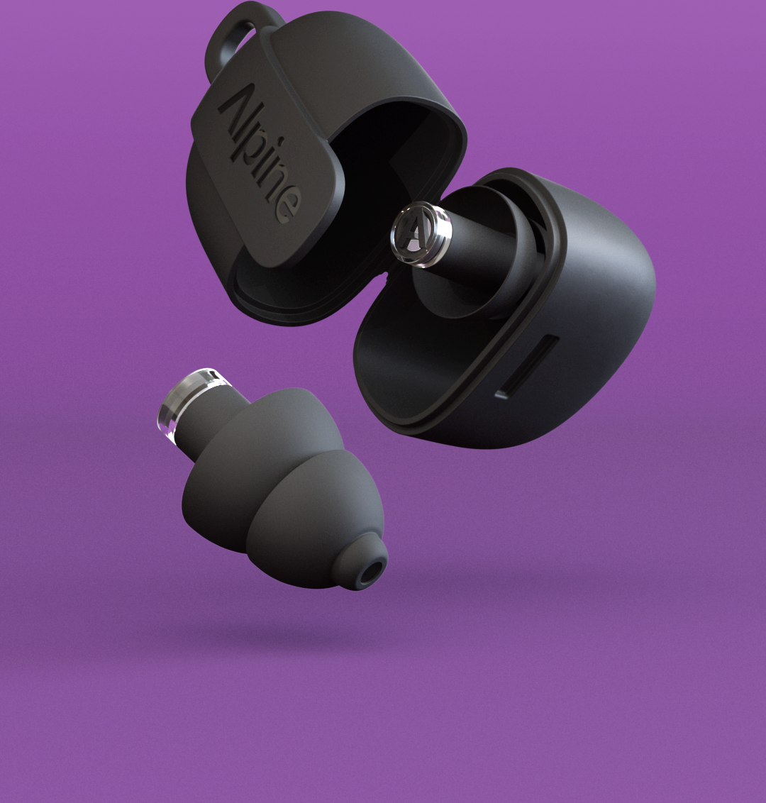 Alpine hearing protection Alpine Alpine PartyPlug Pro Hearing Protection Earplugs - Black