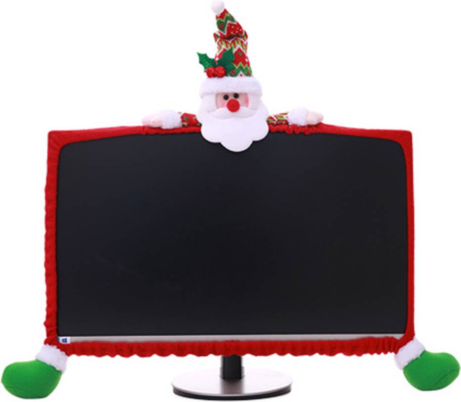 Weihnachtliche Computermonitorabdeckung Rote Farbe