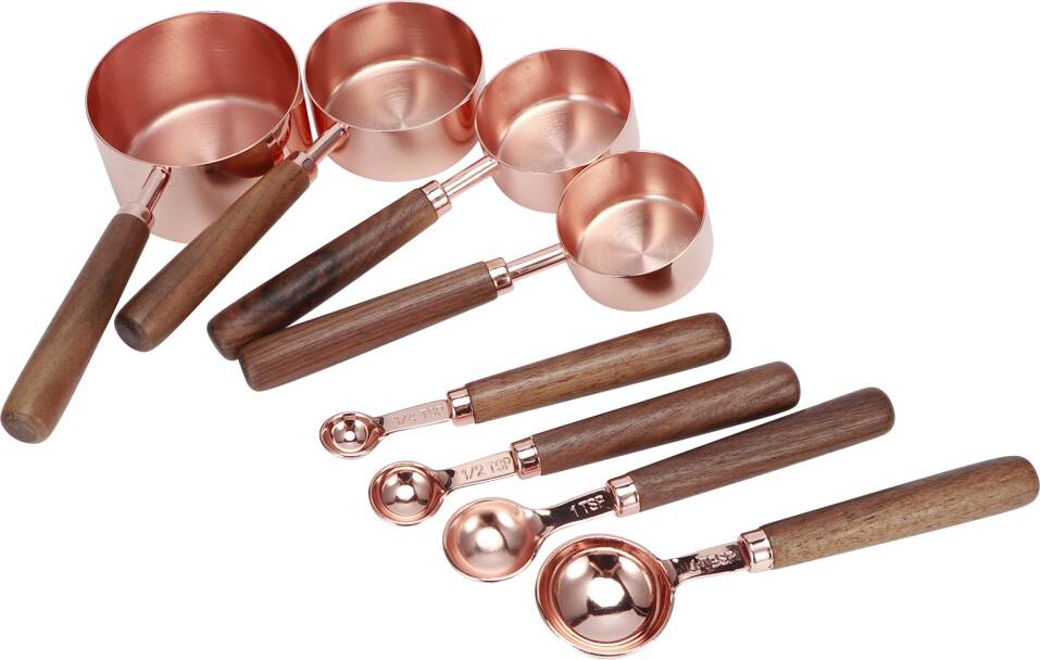 Copper kitchen handles Rose Gold Splendor Stainless Steel Measuring Cups