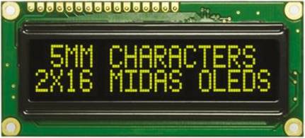 Passive Matrix Yellow OLED Display