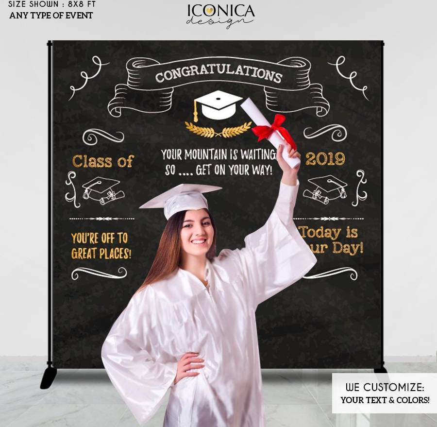 Photo booth backdrop Etsy Personalized Graduation Photo Booth Backdrop