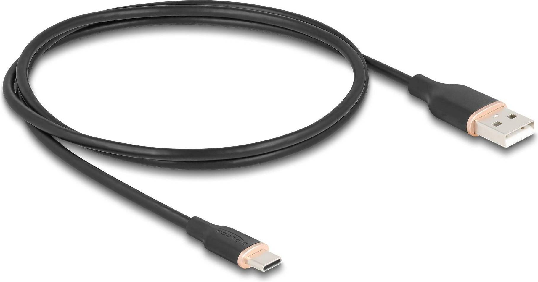 DeLock USB Type-C Kabel 1m Sort