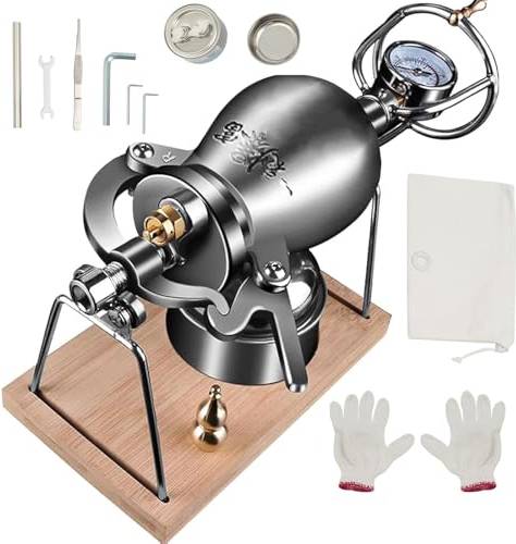 ATLION 340ml Rostfritt Stål Hand Popcorn Machine