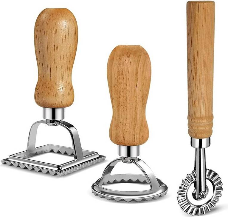 Ravioli Melitt Ravioli Pasta Cutter Set Wooden Handle