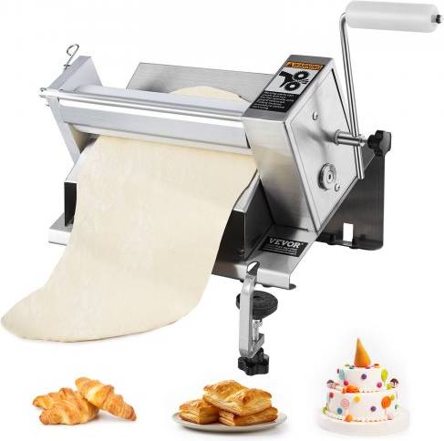 VEVOR Manual Dough Sheeter Machine Puff Pastry 1/2 Inch