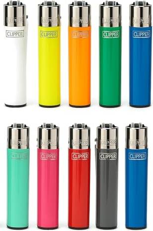 Clipper Lighters 10 Pack Assorted Colours