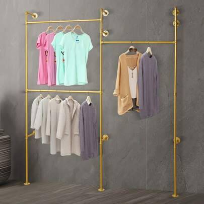Clothing rack Shein Wall-Mounted Clothing Display Clothes Rack
