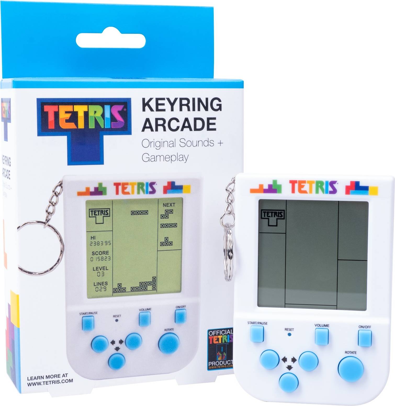 Tetris Mini Retro Handheld Keychain Game