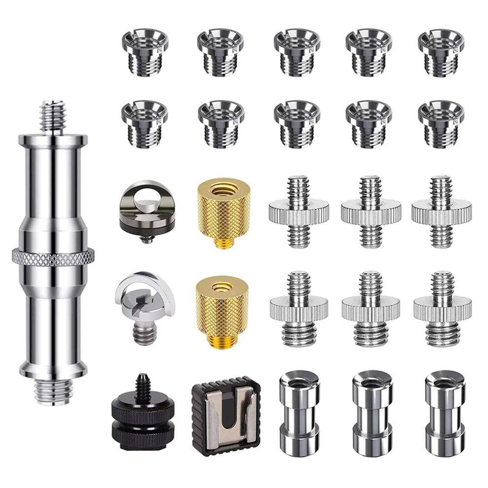 26Pcs Camera Screw Mount Set 1/4 Inch 3/8 Inch