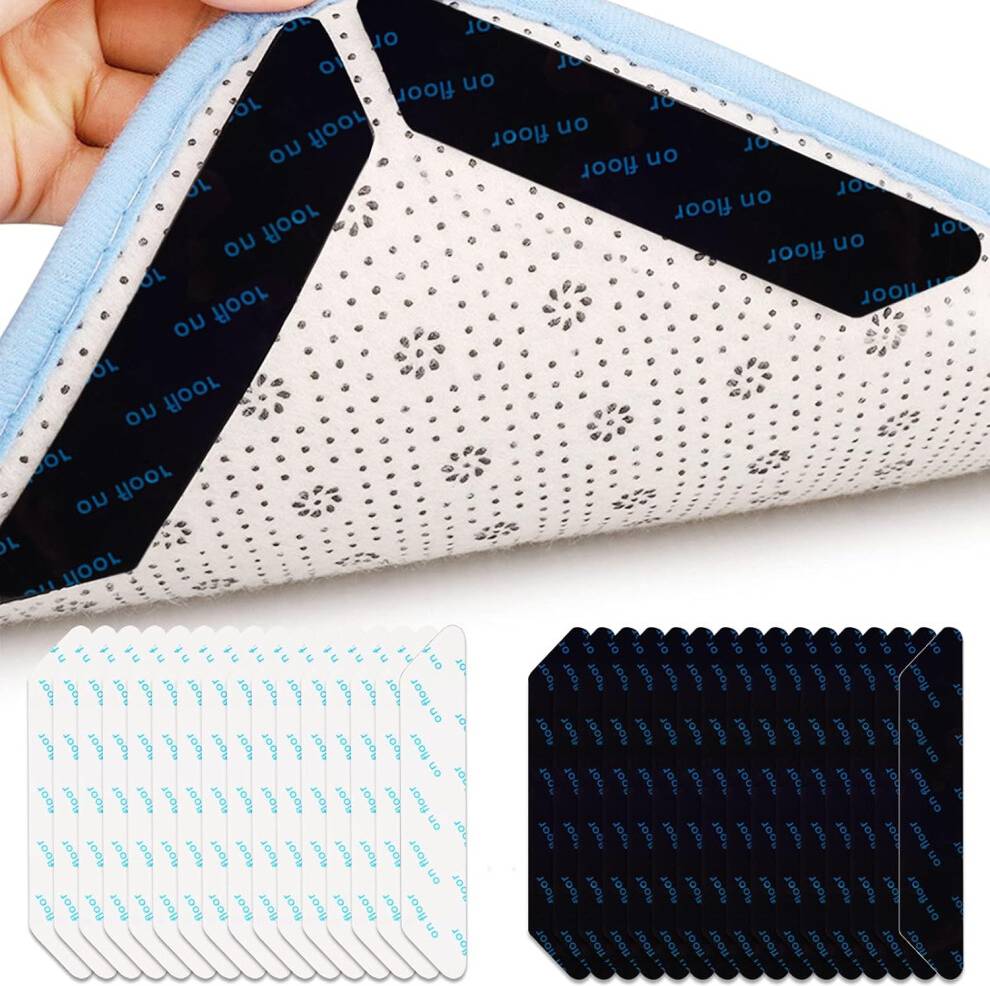 Rug grippers for carpet Secure Rugs Anti-Slip Tape Reusable White, Black