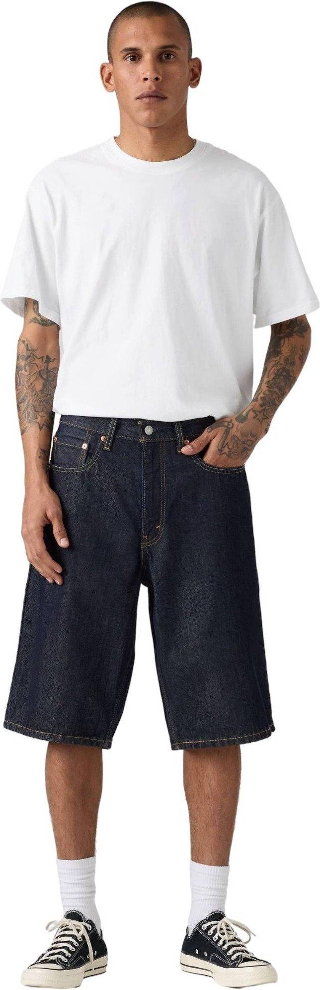Baggy pants men Levi's 470 Low-Rise Baggy Shorts - Rinse Ruler