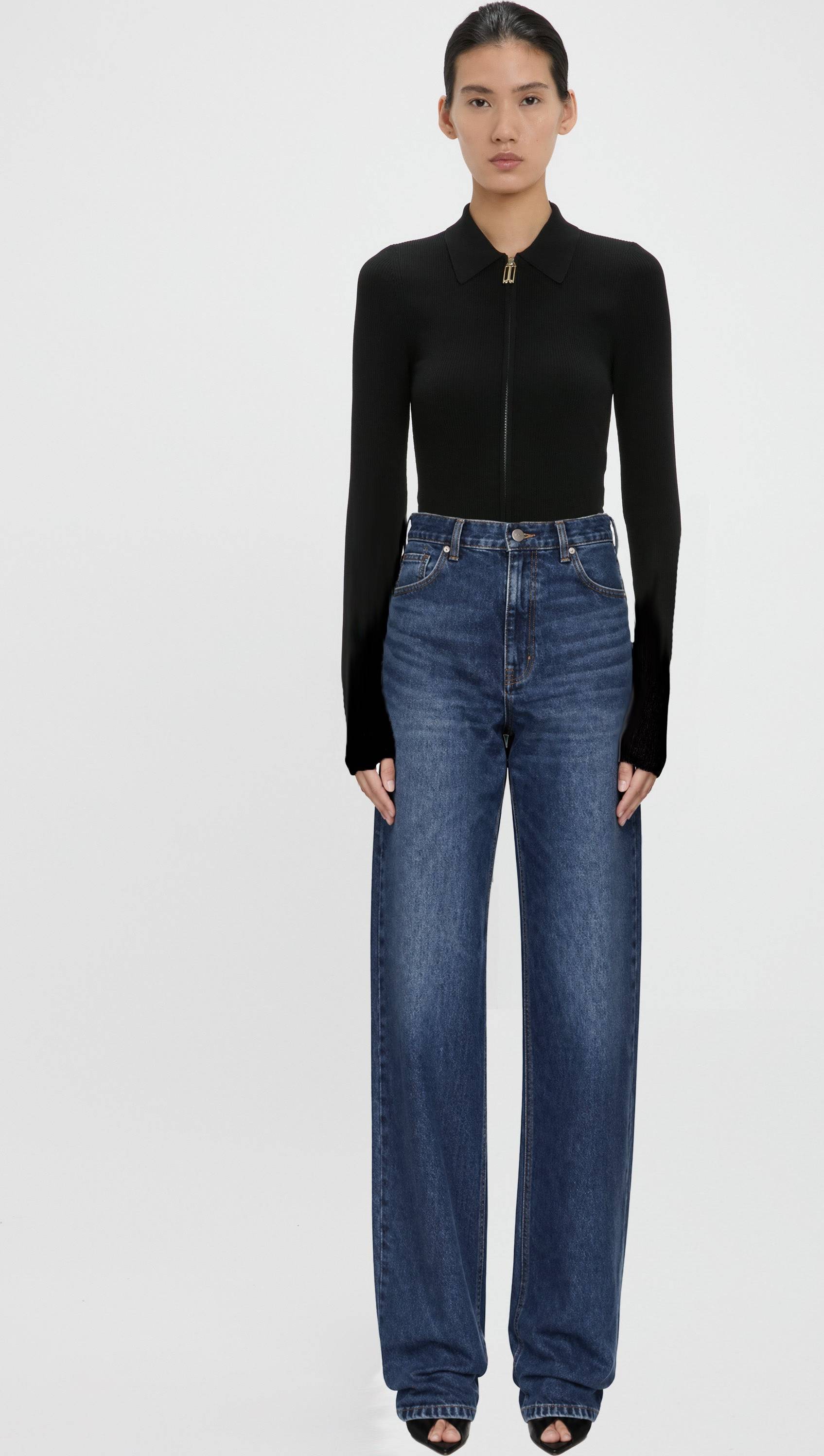 High-Rise Wide-Leg Jeans