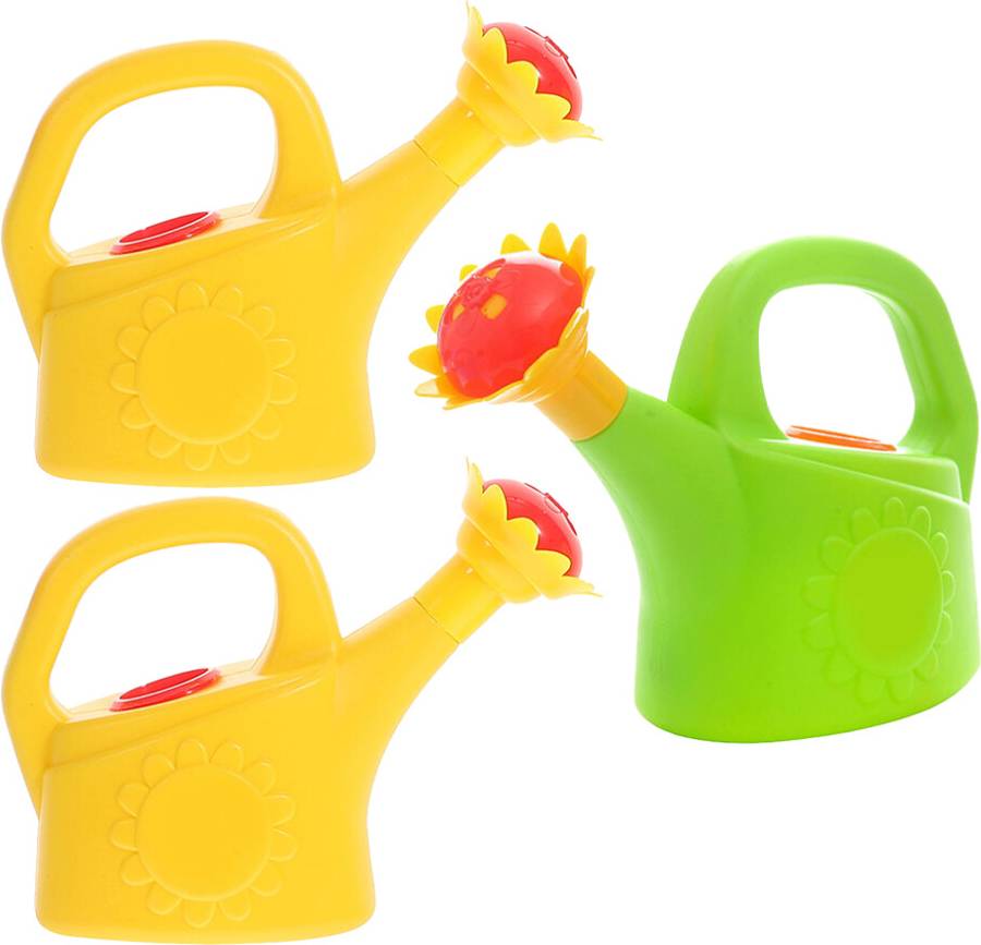 Inoomp 9Pcs Assorted Color Plastic Watering Can