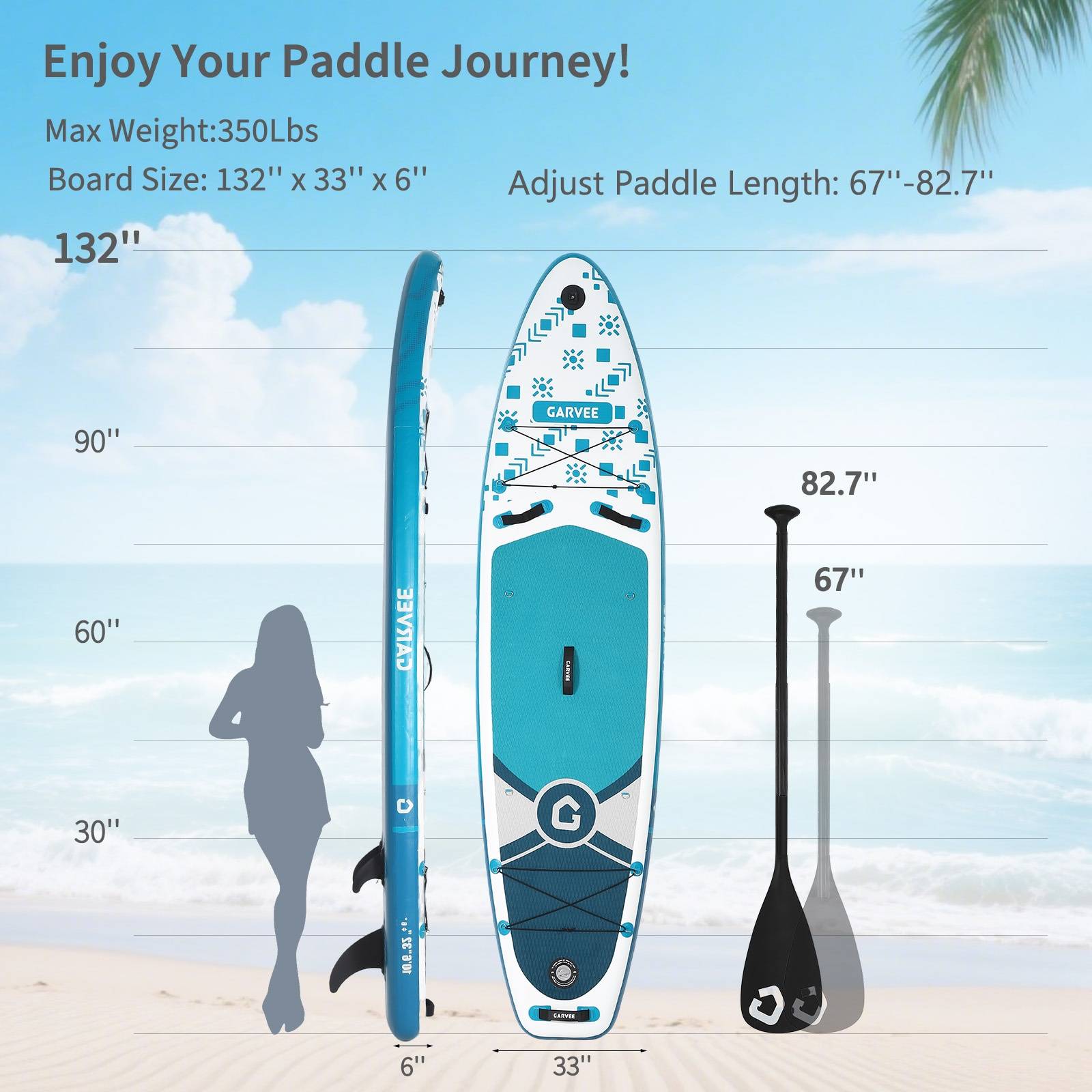 Inflatable paddle board IDEALHOUSE Ultra Light Inflatable Paddle Board