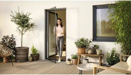 Insektnet dør TESA Insect Stop Antracit Insectnet Dør 1 0 x 2 2 m