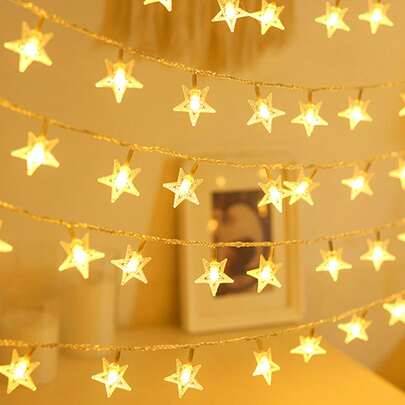 Battery led lights Shein LED Star String Battery Operated Fairy Light