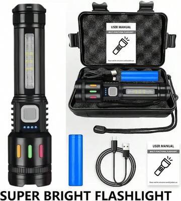 Rechargeable led flashlight Shein USB Rechargeable LED Flashlight 5 Modes