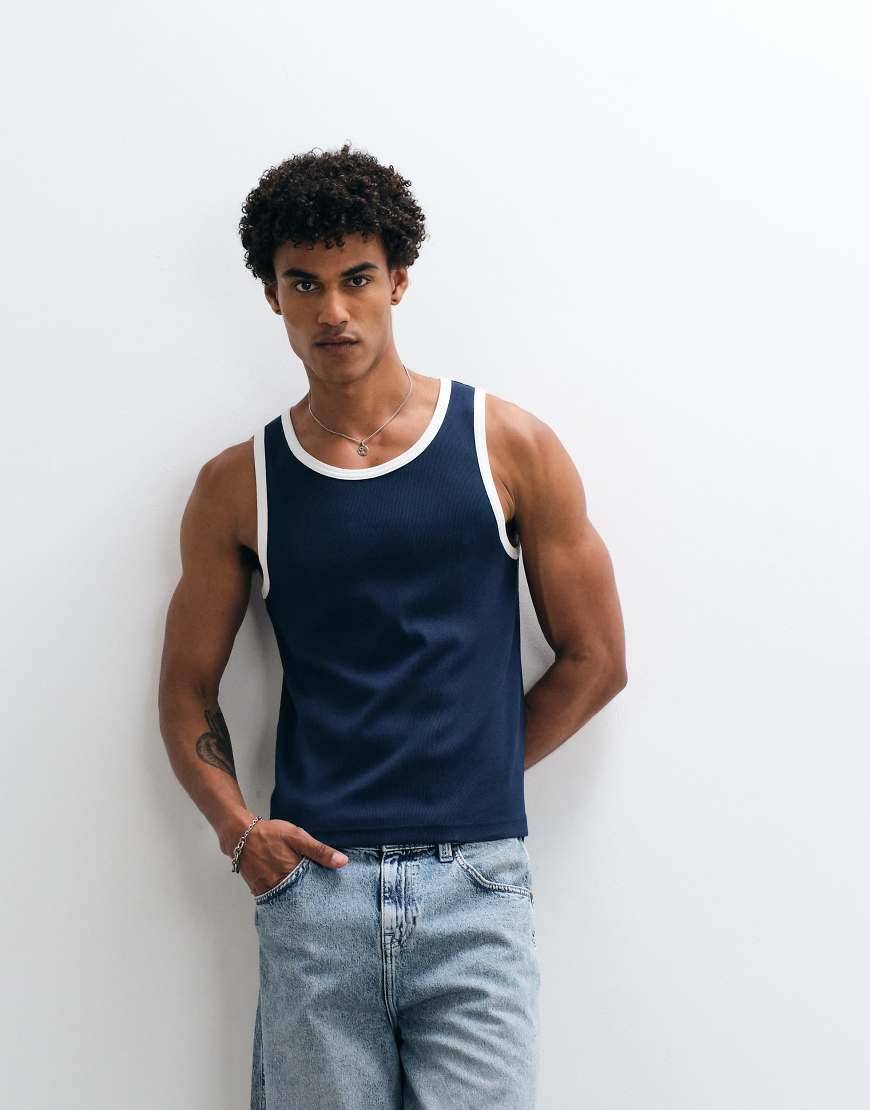 Weekday Overdel Med Ringer-Detaljer - Marineblå