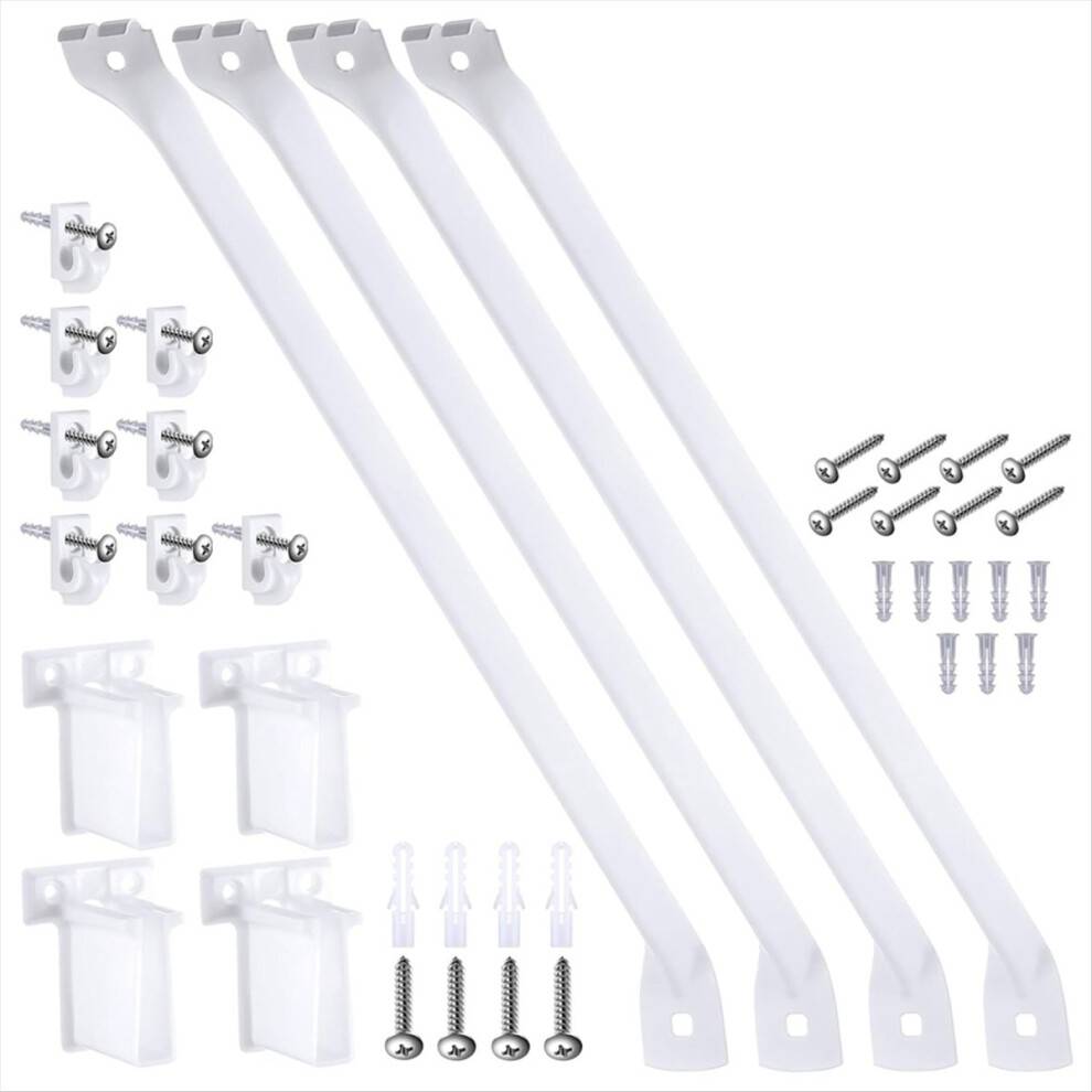Black metal shelf brackets 16 Pcs 12 Inch Wire Shelf Support Brackets Kit