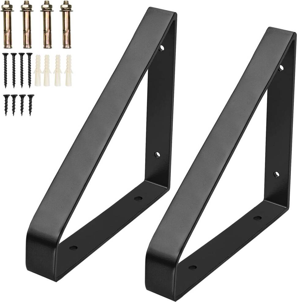 Black metal shelf brackets Heavy Duty Shelf Brackets Shelving System