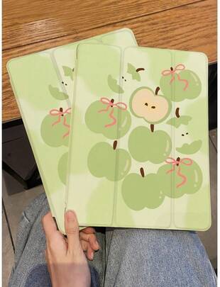 Ipad 11th generation Shein Green Apple Pattern Shell Case Compatible With IPad 10th 11th Generation