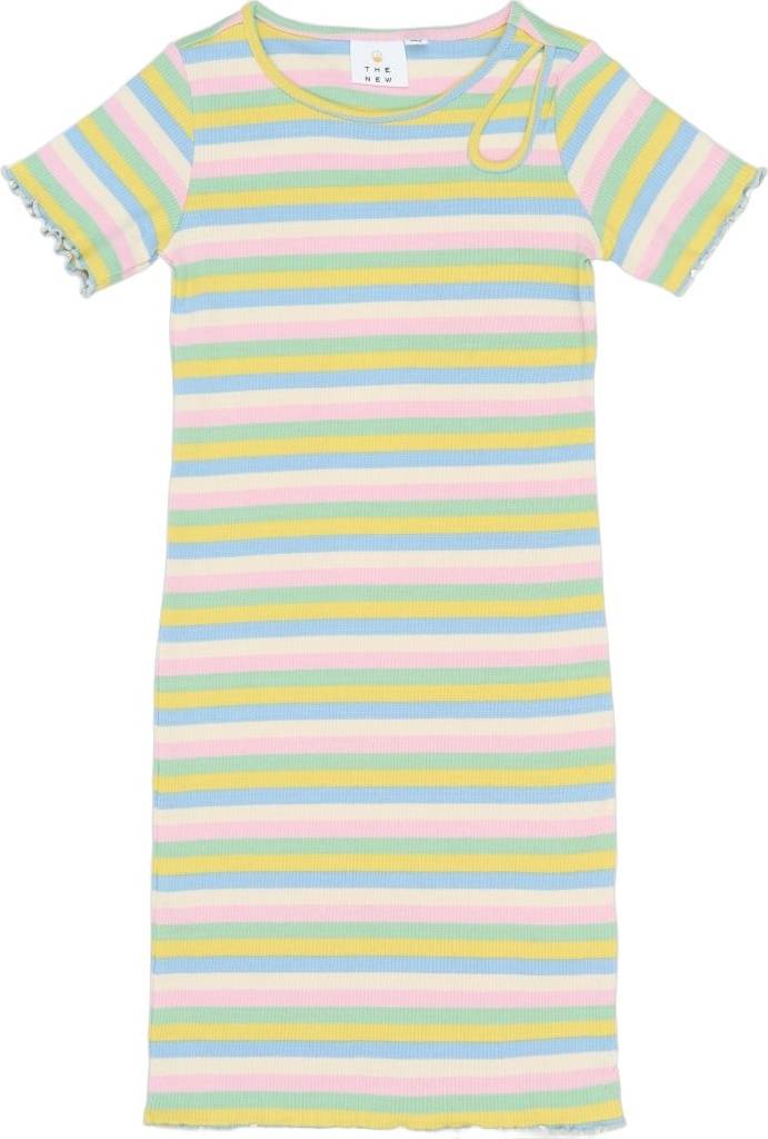 The New Tnstella S_S Rib Dress - Multi Patterned