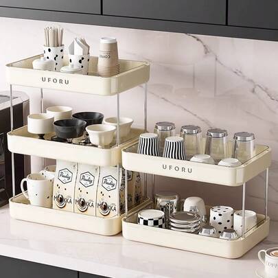Shein 2-Tier 3-Tier Large Capacity Desktop Storage Rack