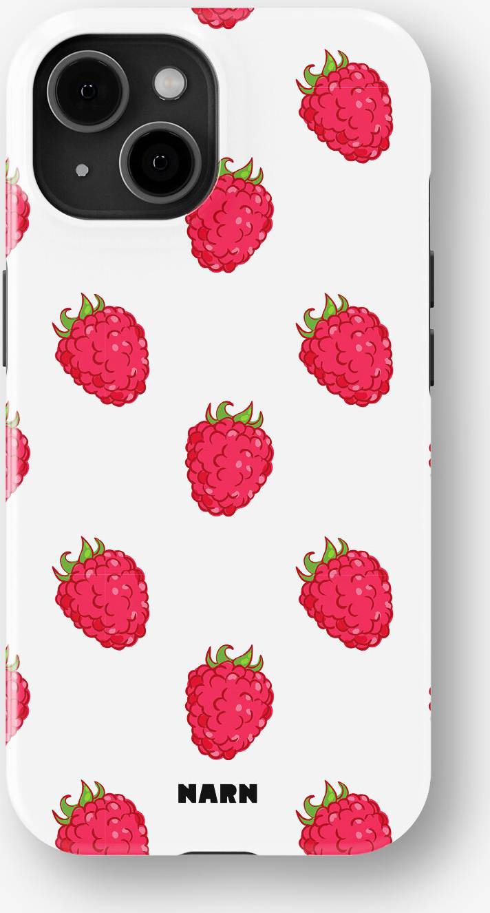 iPhone 15 Tough Mobilskal Raspberry Bliss