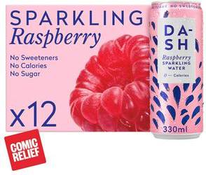 Dash Raspberry Sparkling Water 12 x 330ml