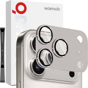 iPhone 17 Pro Max Full Protection Matte Metal Tempered Glass Camera Lens Protector