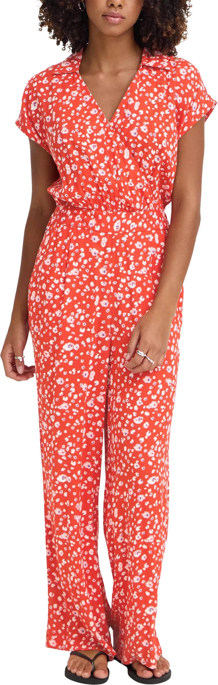Ichi Ihmarrakech Collared Maxi Jumpsuit - Rouge/Red/Multi