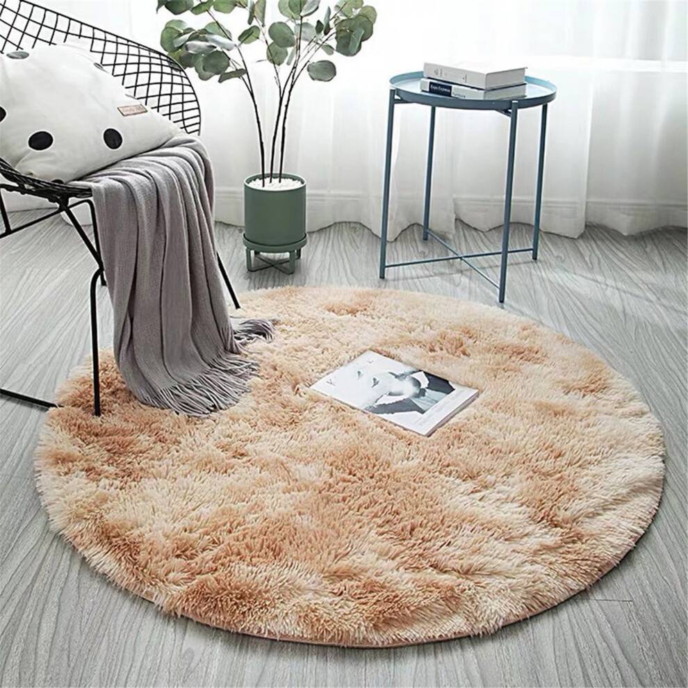 Feet Area Rug Round Grey Circle