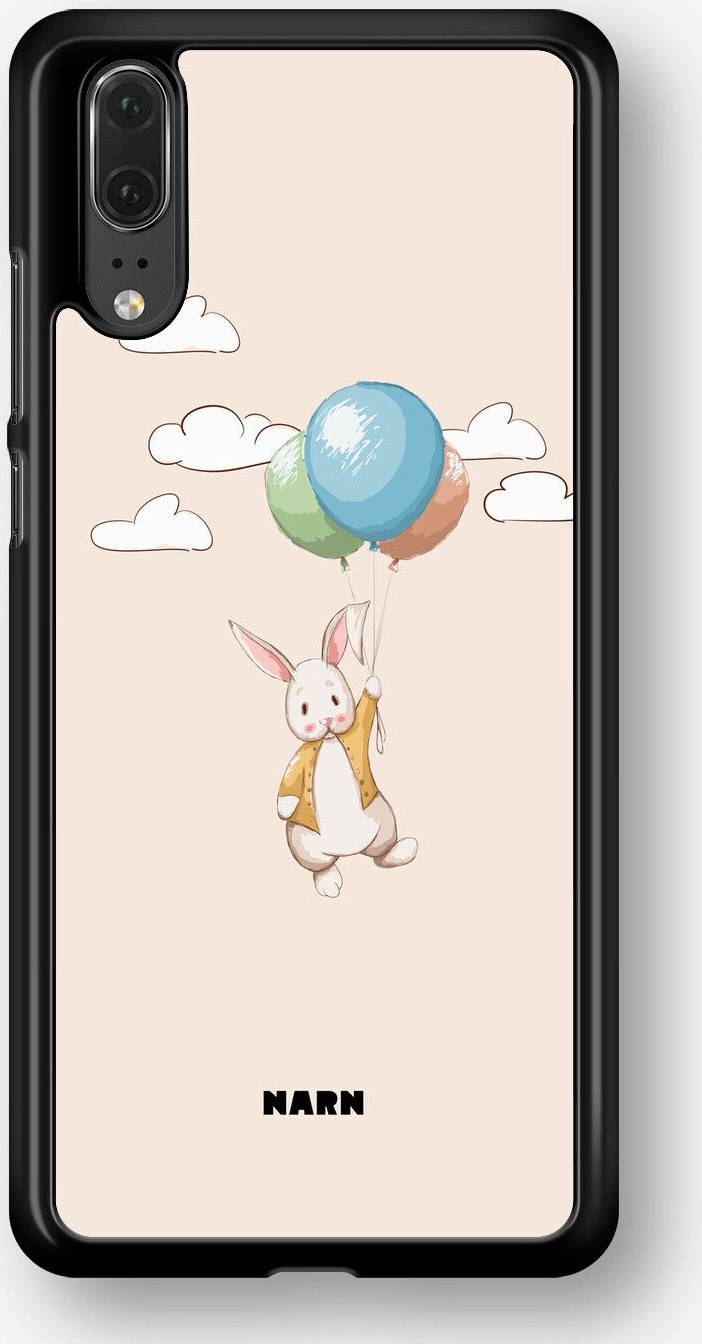 Huawei P20 Flying Rabbit Mobilskal Beige