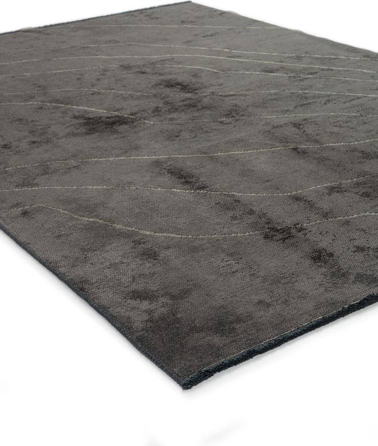Ebern Designs Abstract Area Rug Hand Loom Using Cotton Grey